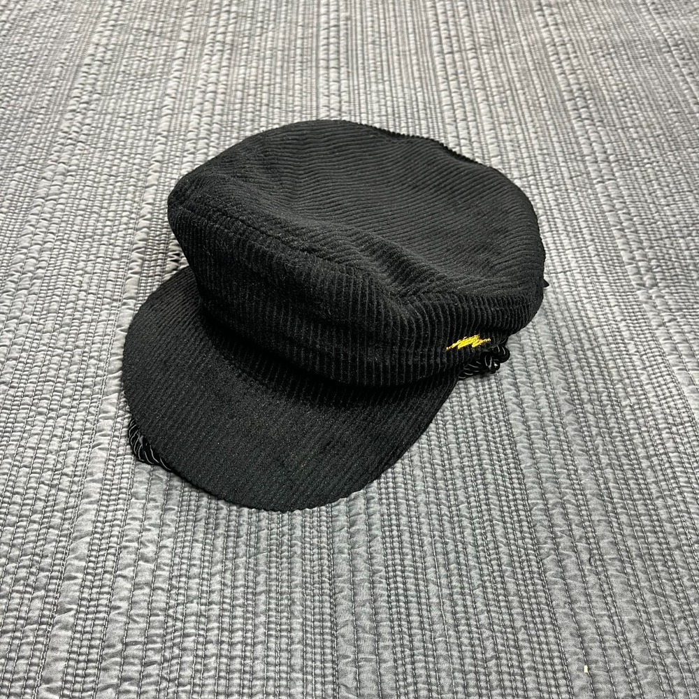 Fasthouse Stargazer Corduroy Fiddler Hat Black Women's NWT Newsboy Cap